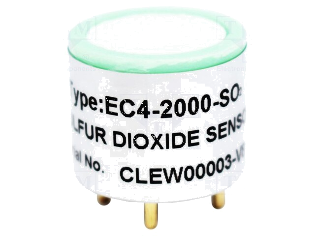 Sensor: gas; zwaveldioxide (SO2); Bereik: 0÷2000ppm Sensor: gas; zwaveldioxide (SO2); Bereik: 0÷2000ppm